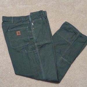 CARHARTT DARK GREEN LOOSE FIT JEANS